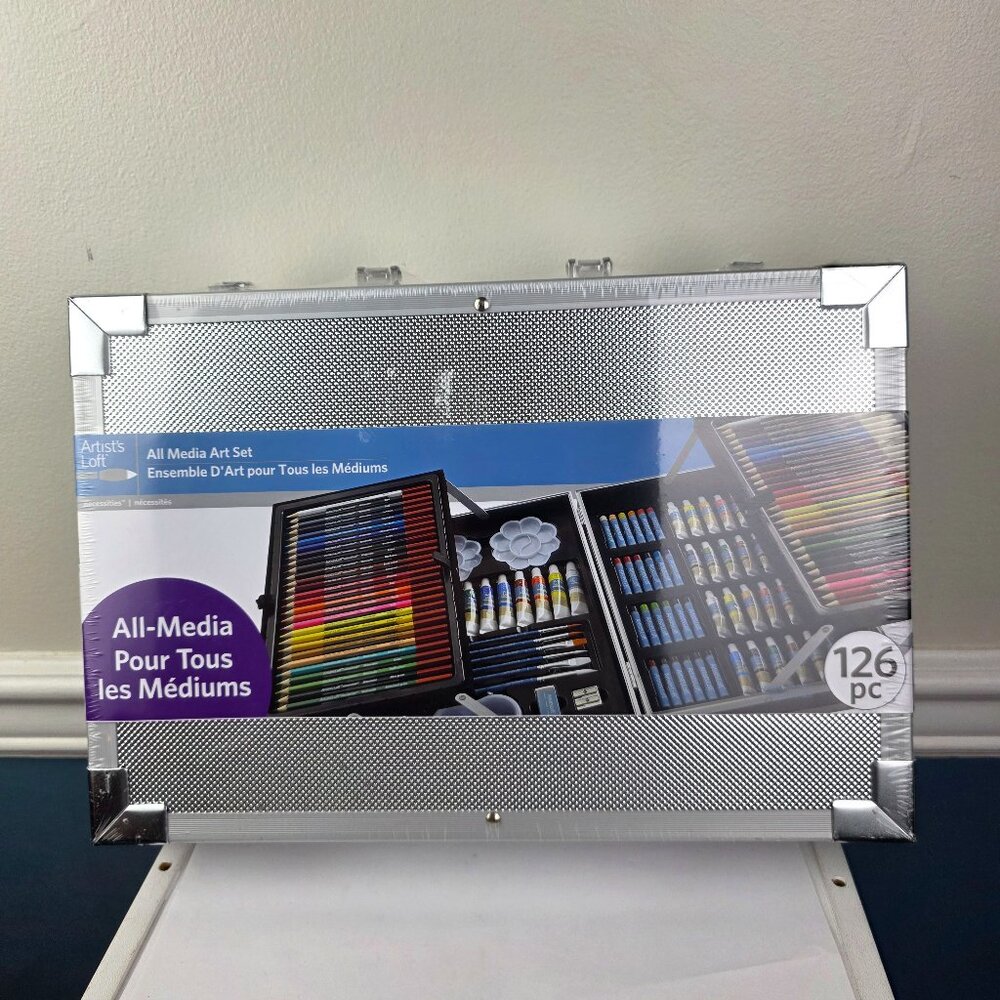 Artist's Loft 126 Piece All Media Art Set With Metal Box NWT